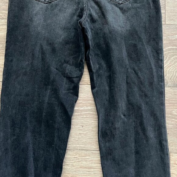 PACSUN Black High Rise Distressed Straight Leg Denim Jeans Size 27 - Picture 8 of 13